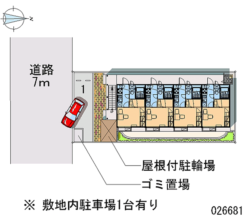 レオパレス湯里 月極駐車場