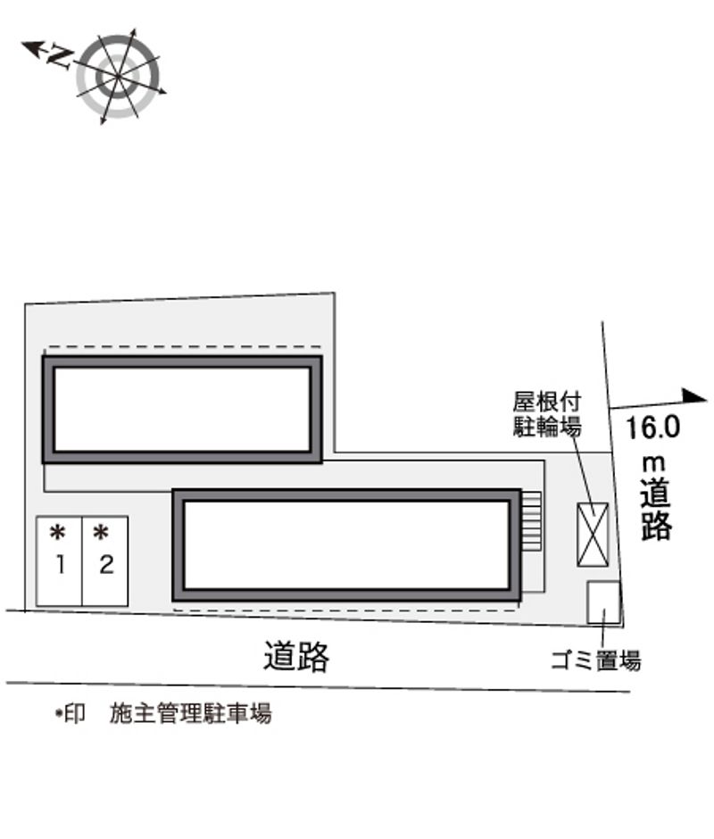 レオパレス末広ガーデン 配置図