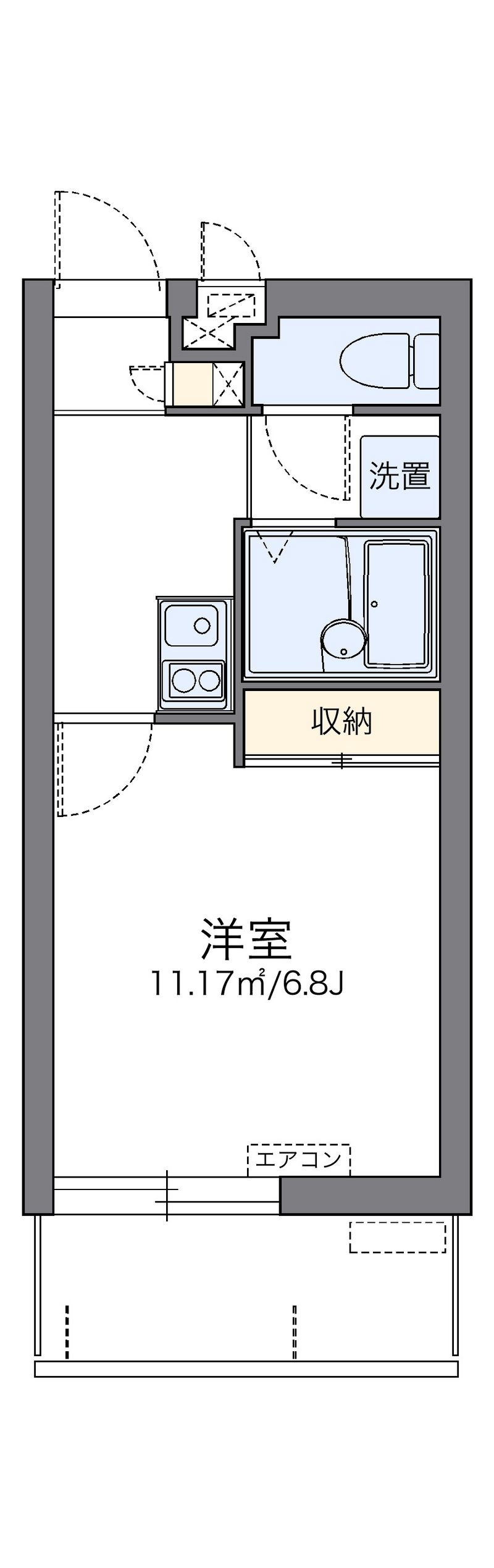 レオパレスヒルサイド松尾Ⅰ 間取図