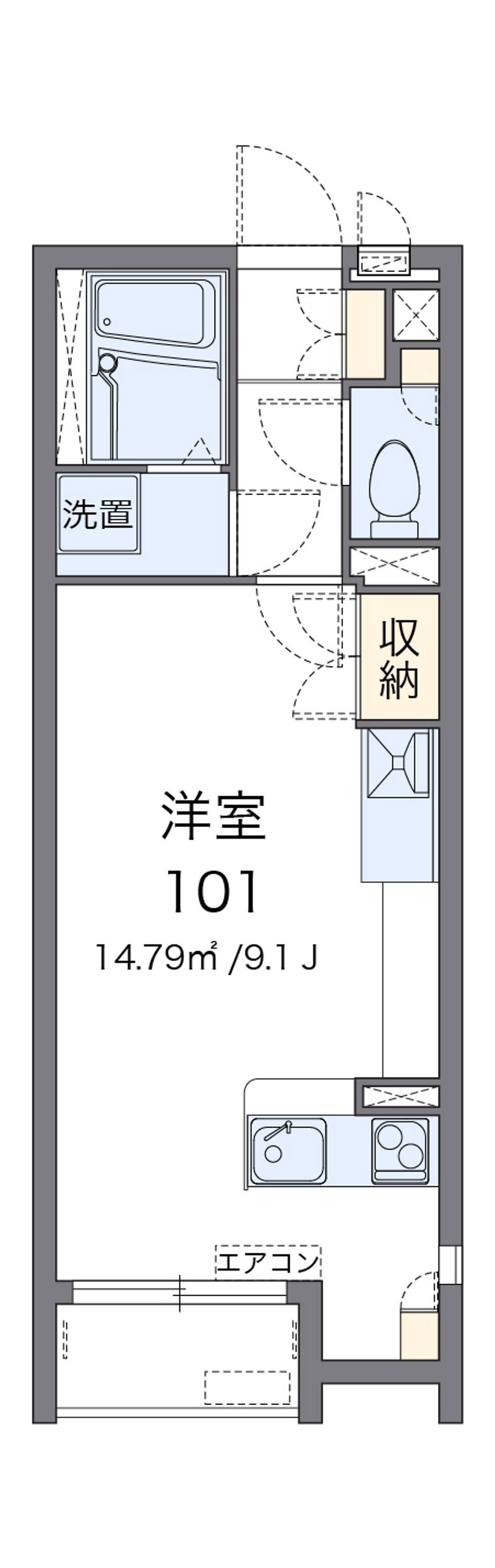 レオネクストＮＡＮＴＳＵＫＡⅡ 間取図