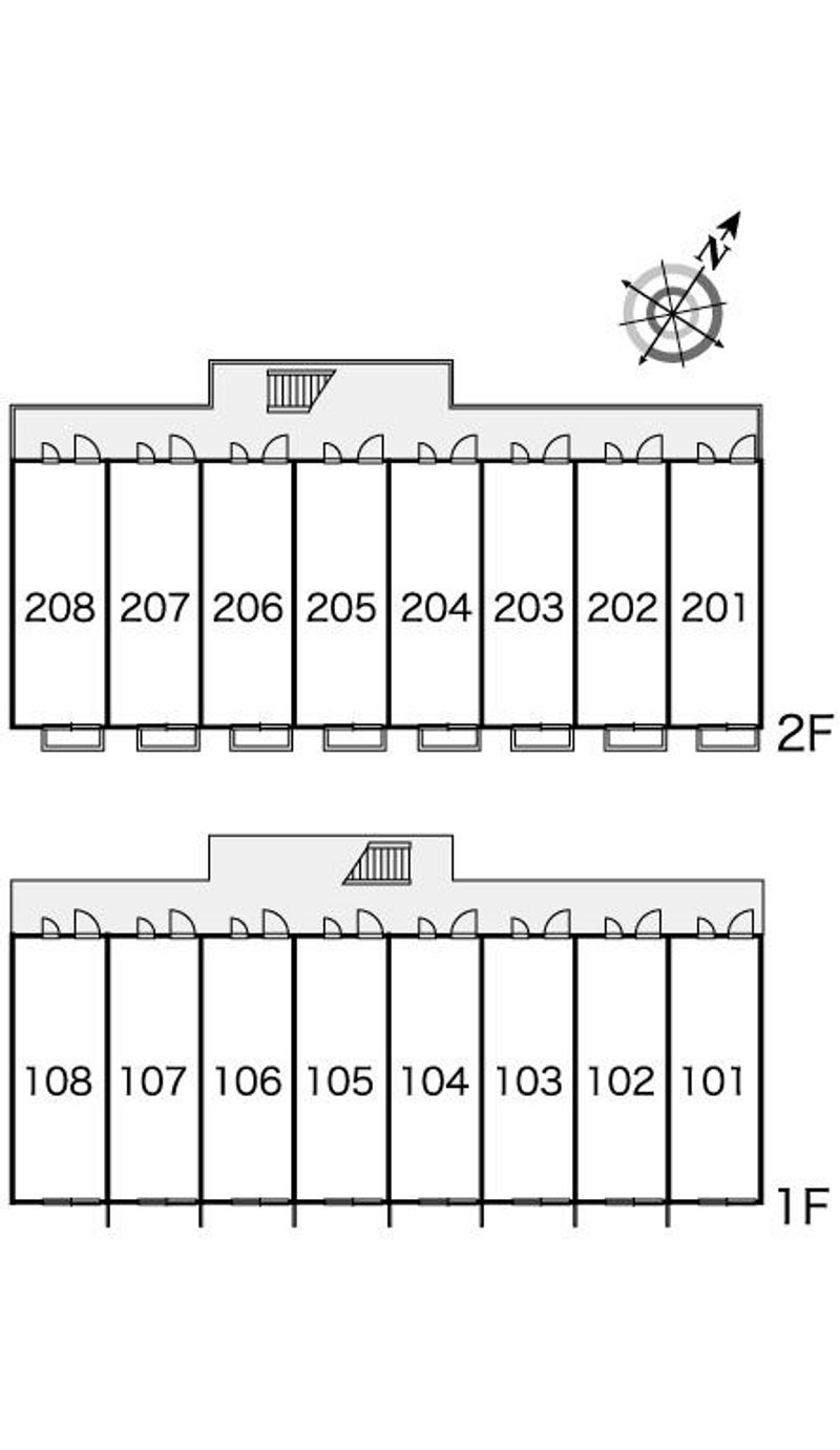 レオパレスアールユー 間取配置図