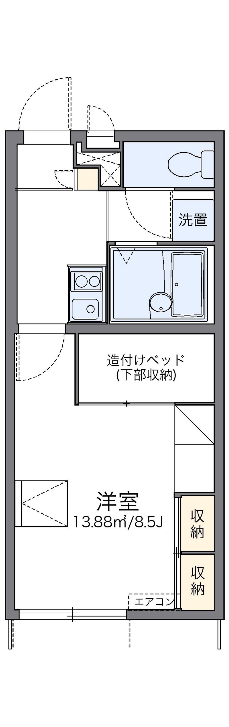 レオパレスジョルディン　天橋立 間取図