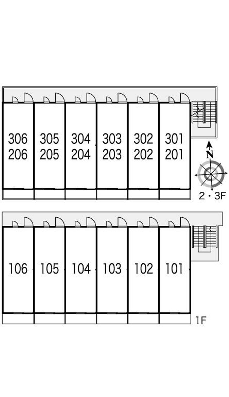レオパレスＭＯＧＡＭＩ 間取り配置図