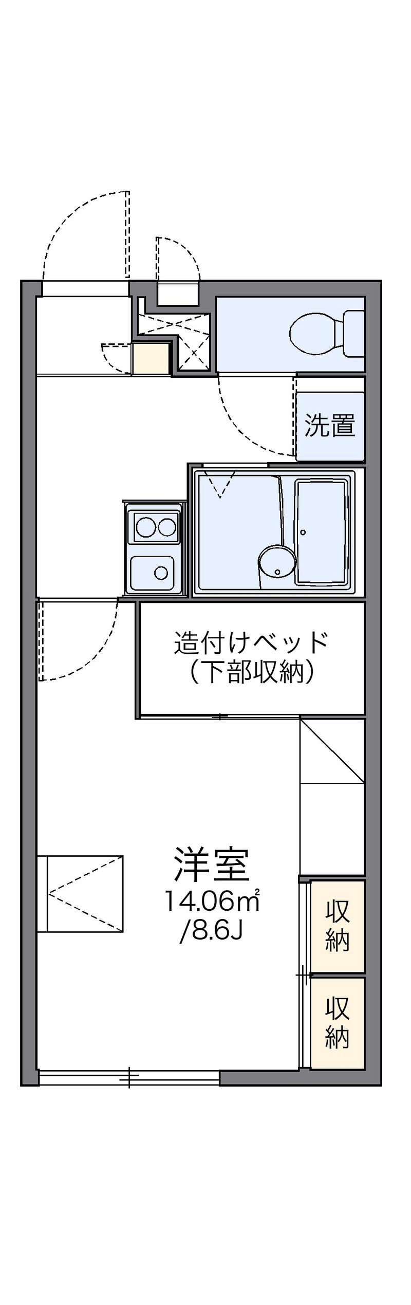 レオパレスヴィルドミール 間取図