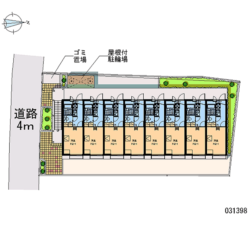 レオパレスサンライズ竹の塚 区画図