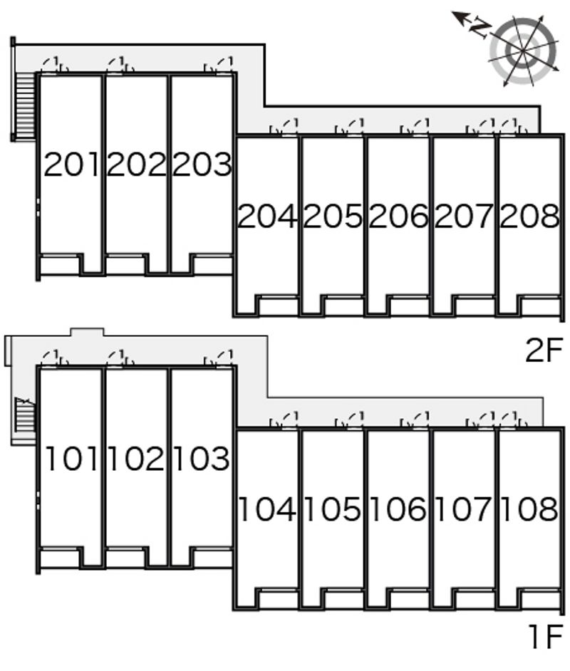 クレイノＫＡＺＵ１９ 間取配置図