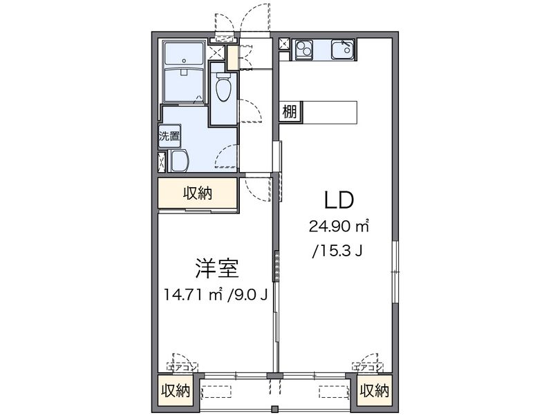 クレイノ松山インターⅤ 間取図