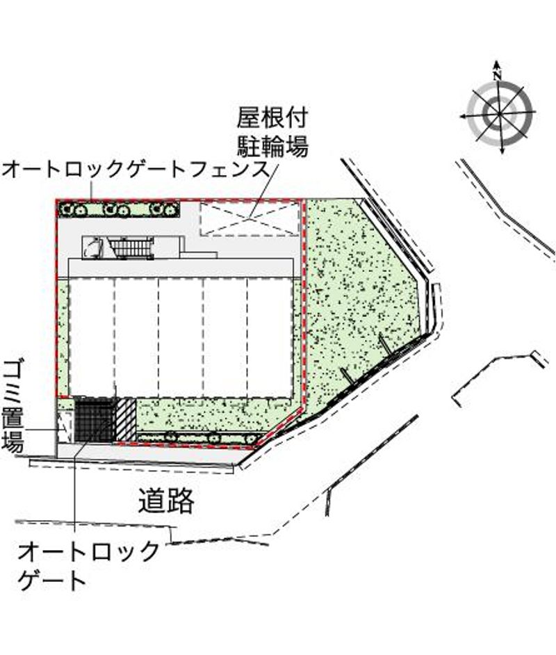 レオパレスグリーン中台 配置図