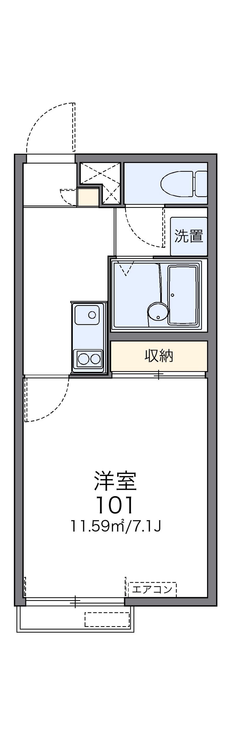 レオパレス西ノ京吽 間取図