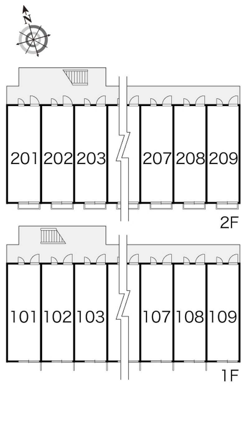 レオパレスサカワ 間取配置図