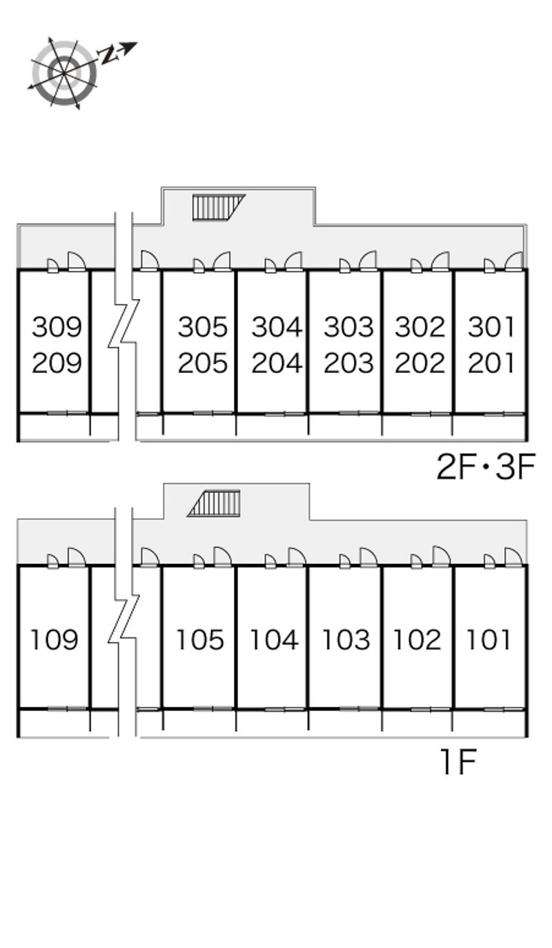 レオパレスわかば 間取配置図