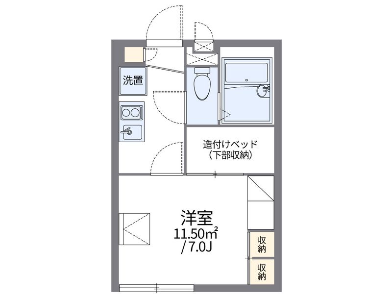 レオパレス牛田南 間取図