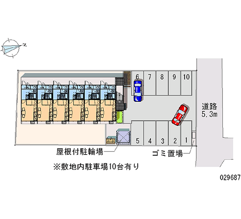 レオパレスドルチェ 月極駐車場