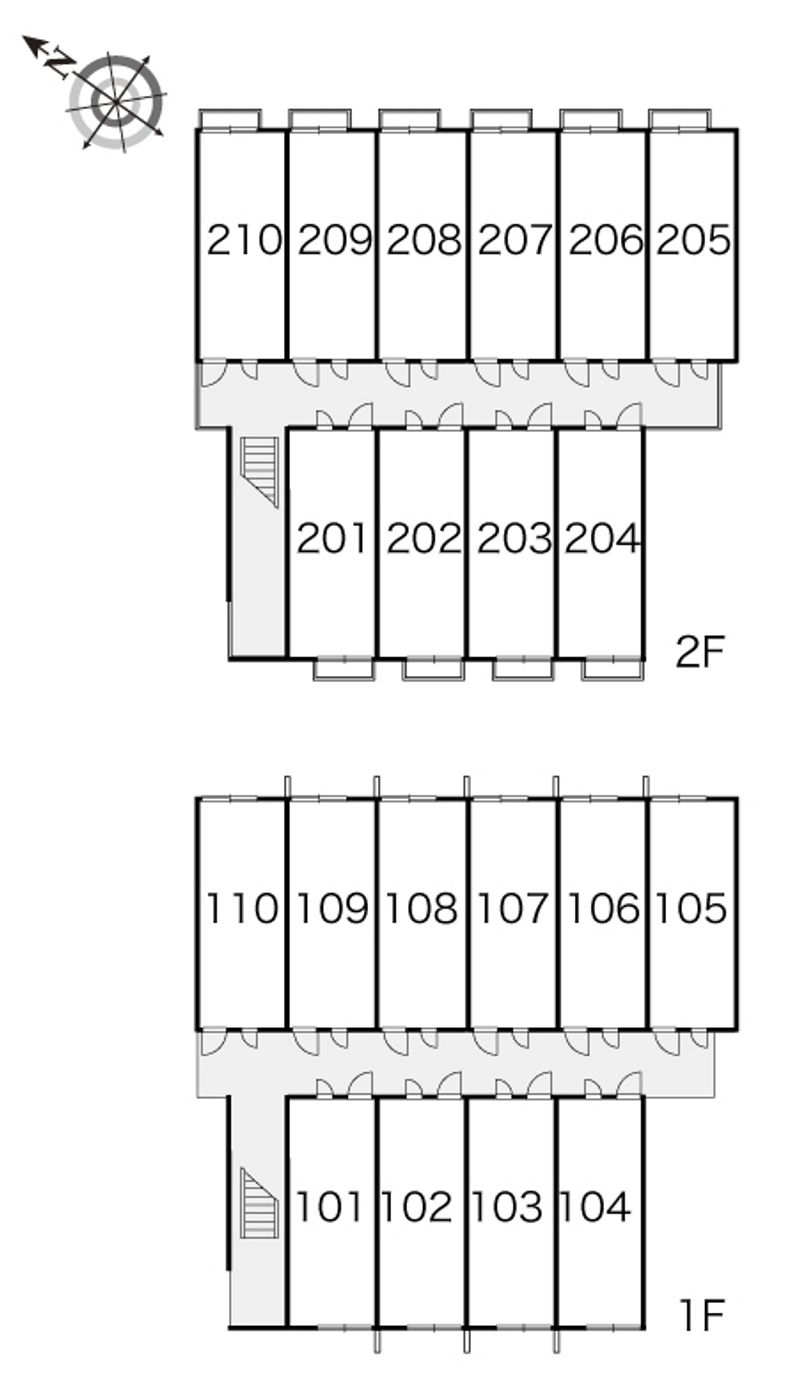 レオパレスプレミール八木 間取り配置図