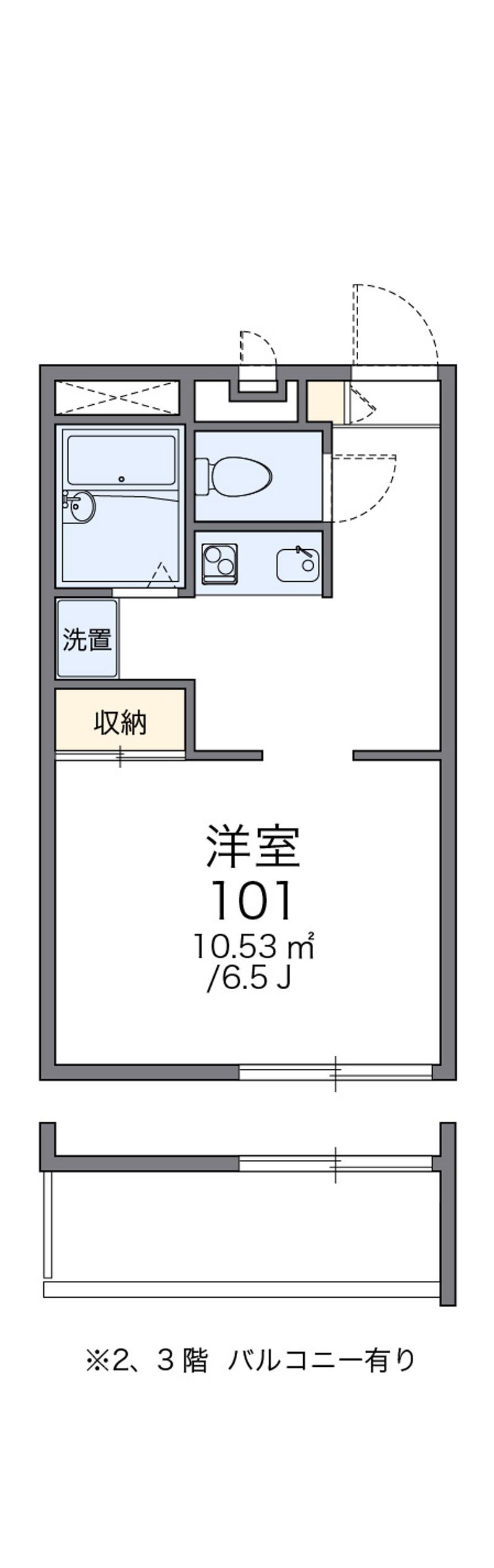 レオパレス野溝 間取図