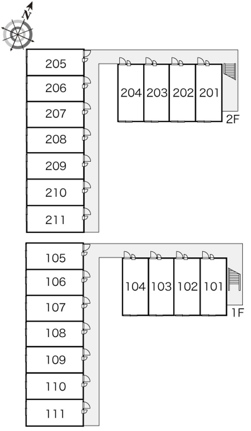 レオパレスカンファタブル 間取配置図