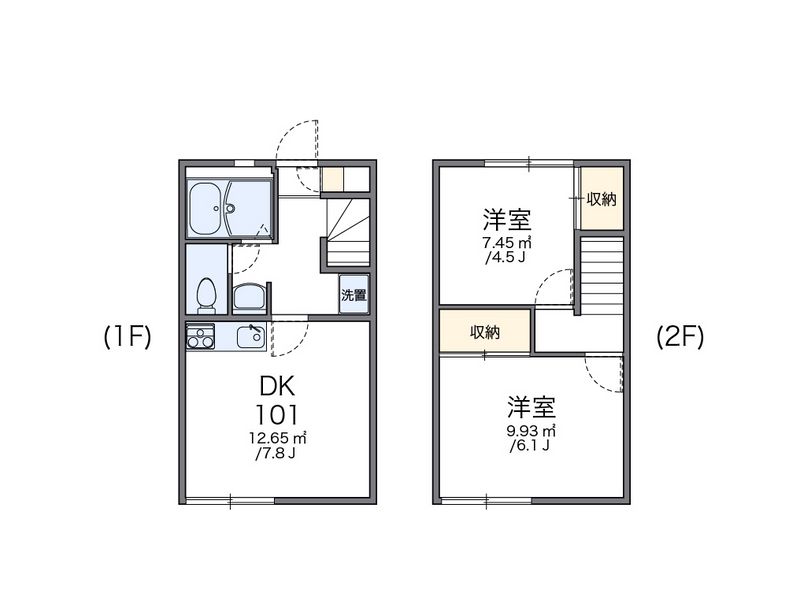 レオパレスドリームハウス２号館 間取図