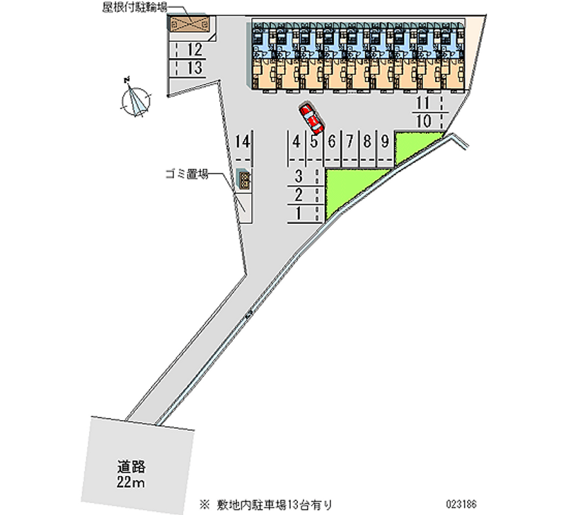 レオパレス栗林南 月極駐車場