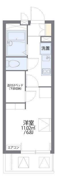 レオパレス和白駅前 間取り図