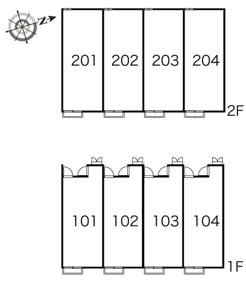 レオパレスヌーボ鈎取 間取配置図