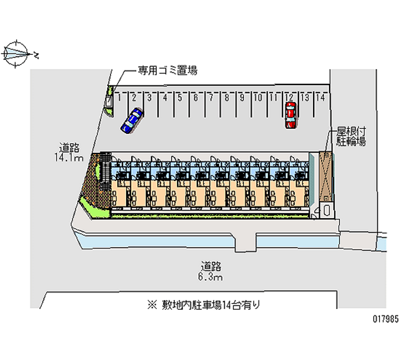 レオパレスコンフォール 月極駐車場