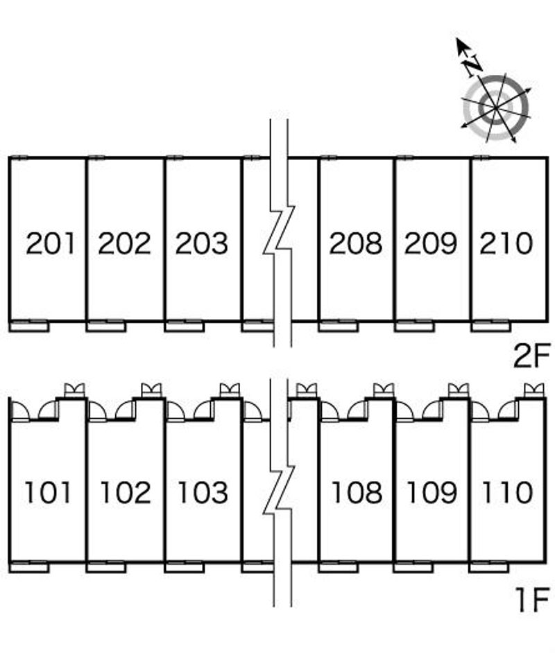 レオパレスリヴェールⅡ 間取配置図