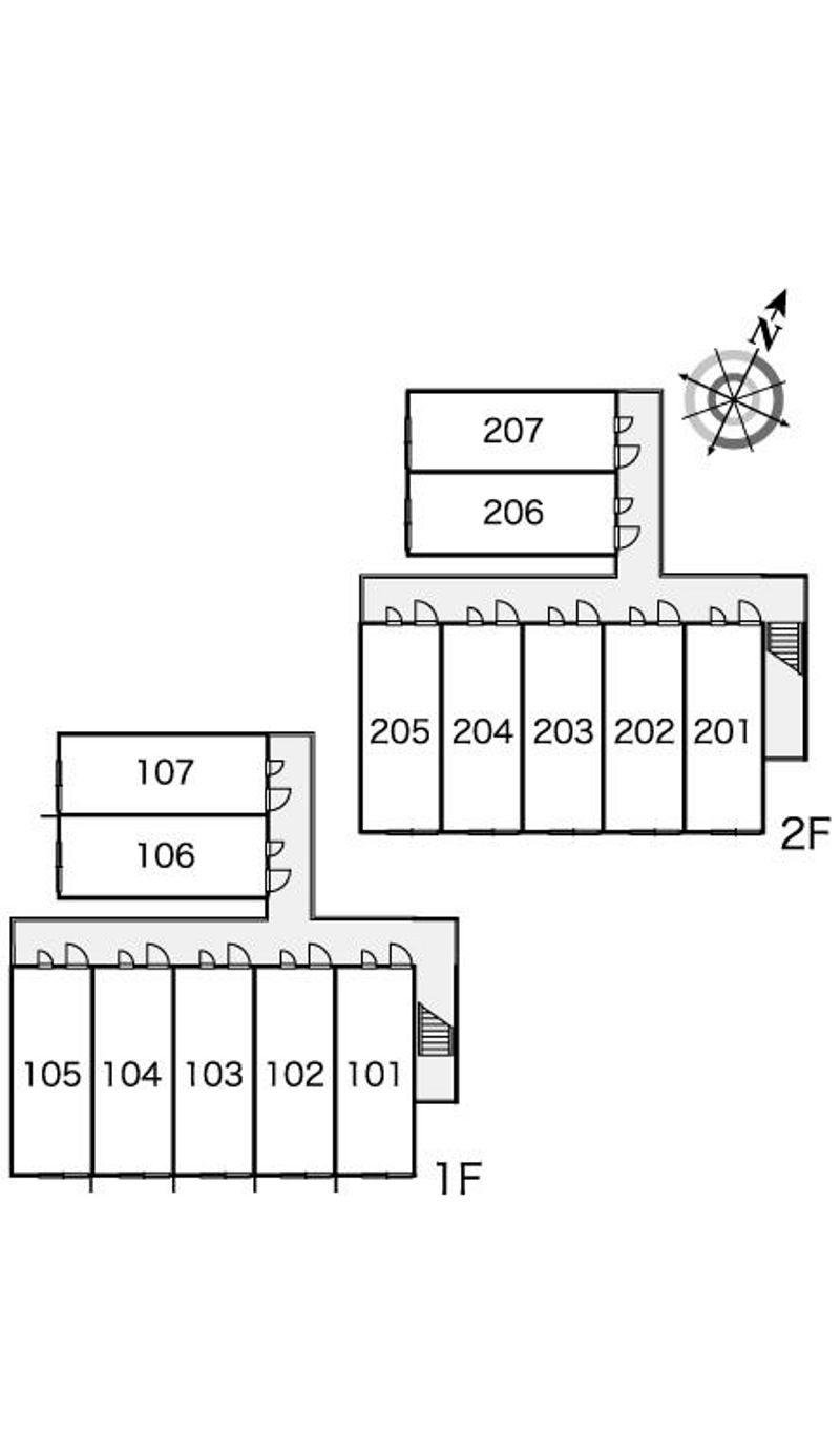 レオパレスレークロード 間取配置図