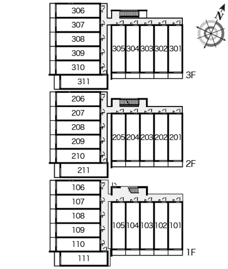 クレイノクーラ　ルガル 間取配置図