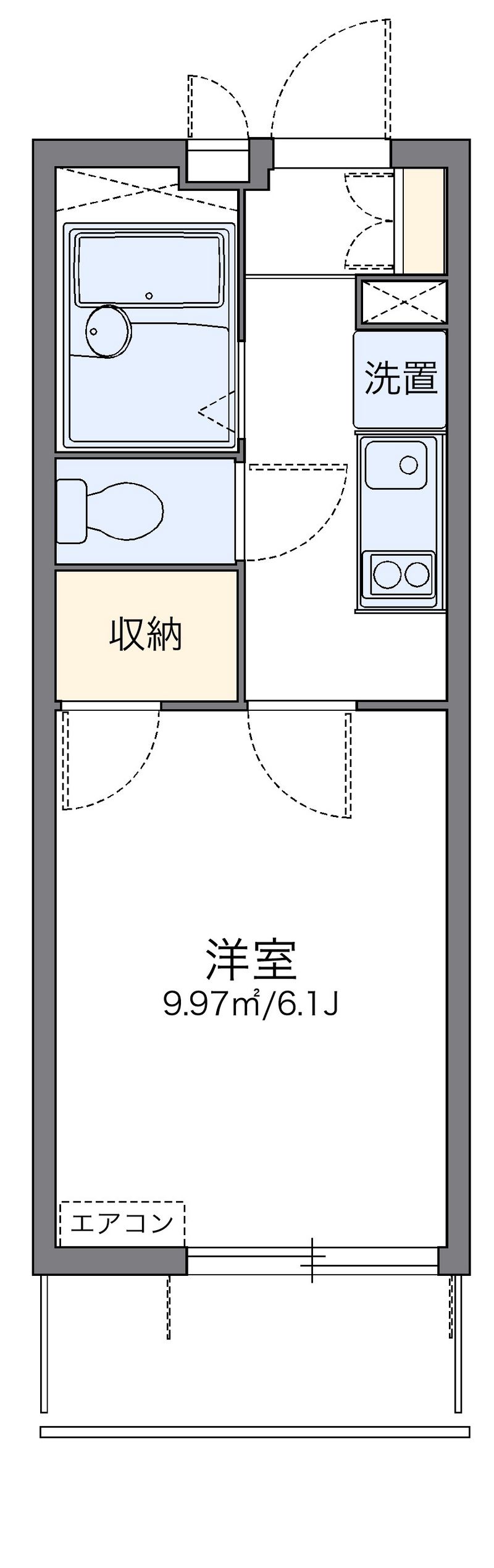 レオパレスリバービレッジ 間取図