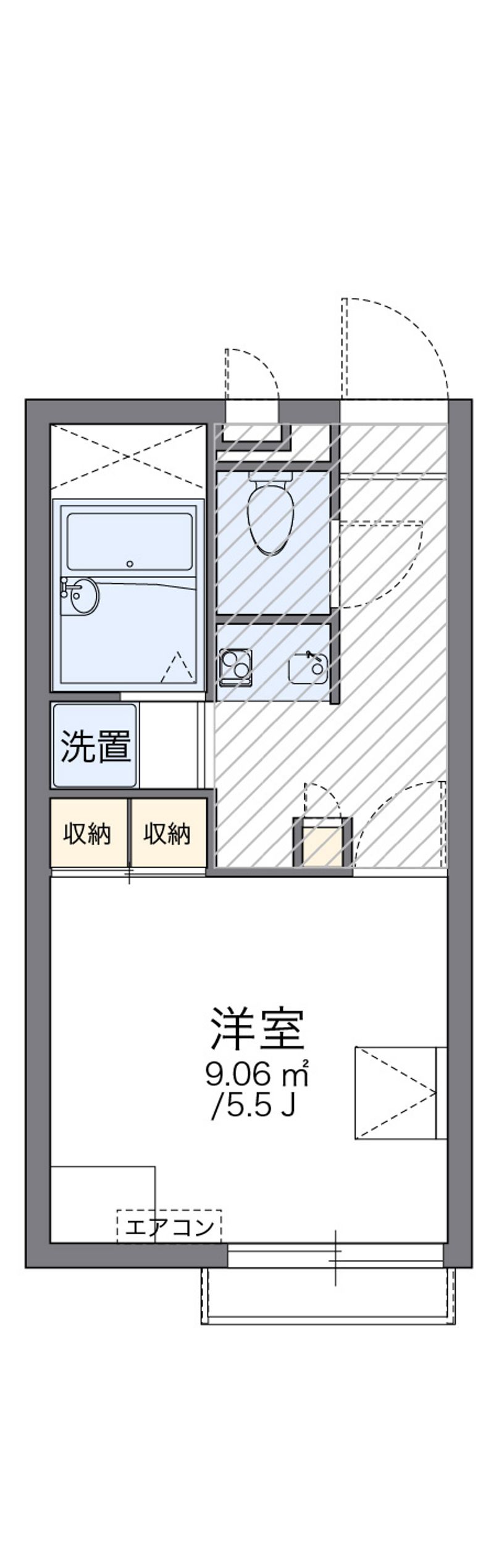 レオパレスエレガンスオキノミヤ 間取図