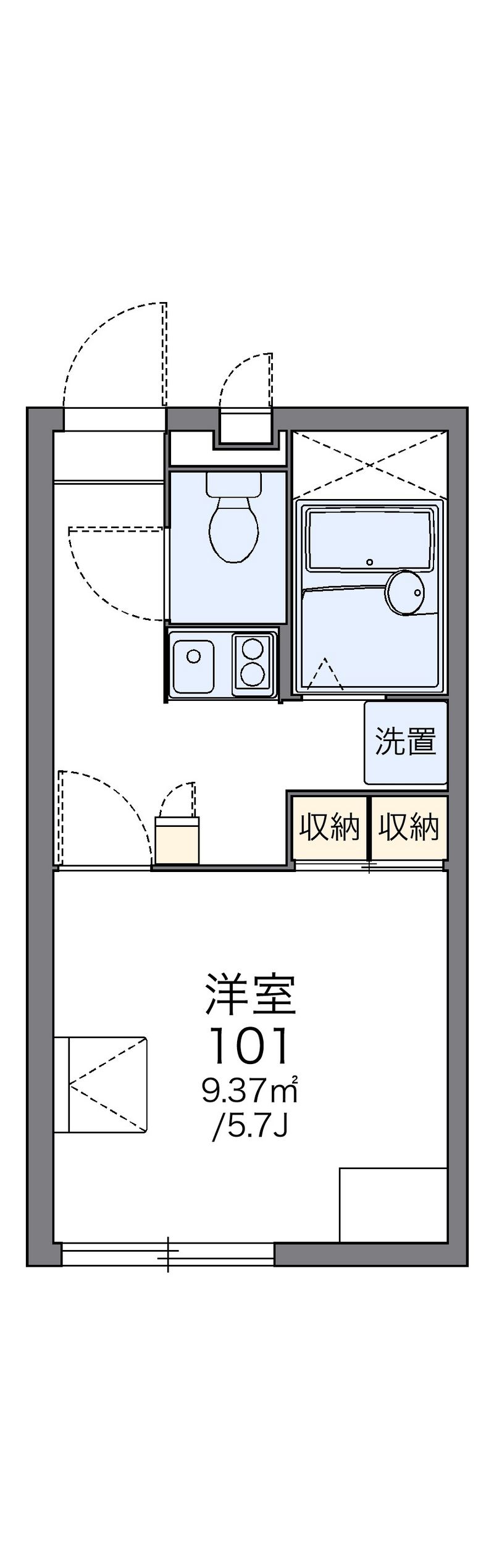 レオパレスＢ　Ｆ　プログレ 間取図