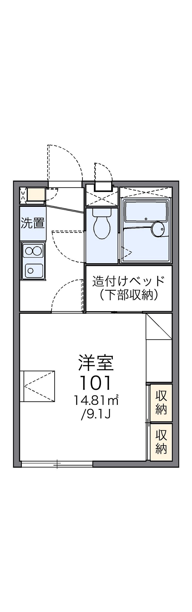 レオパレスＵＮＩ 間取図