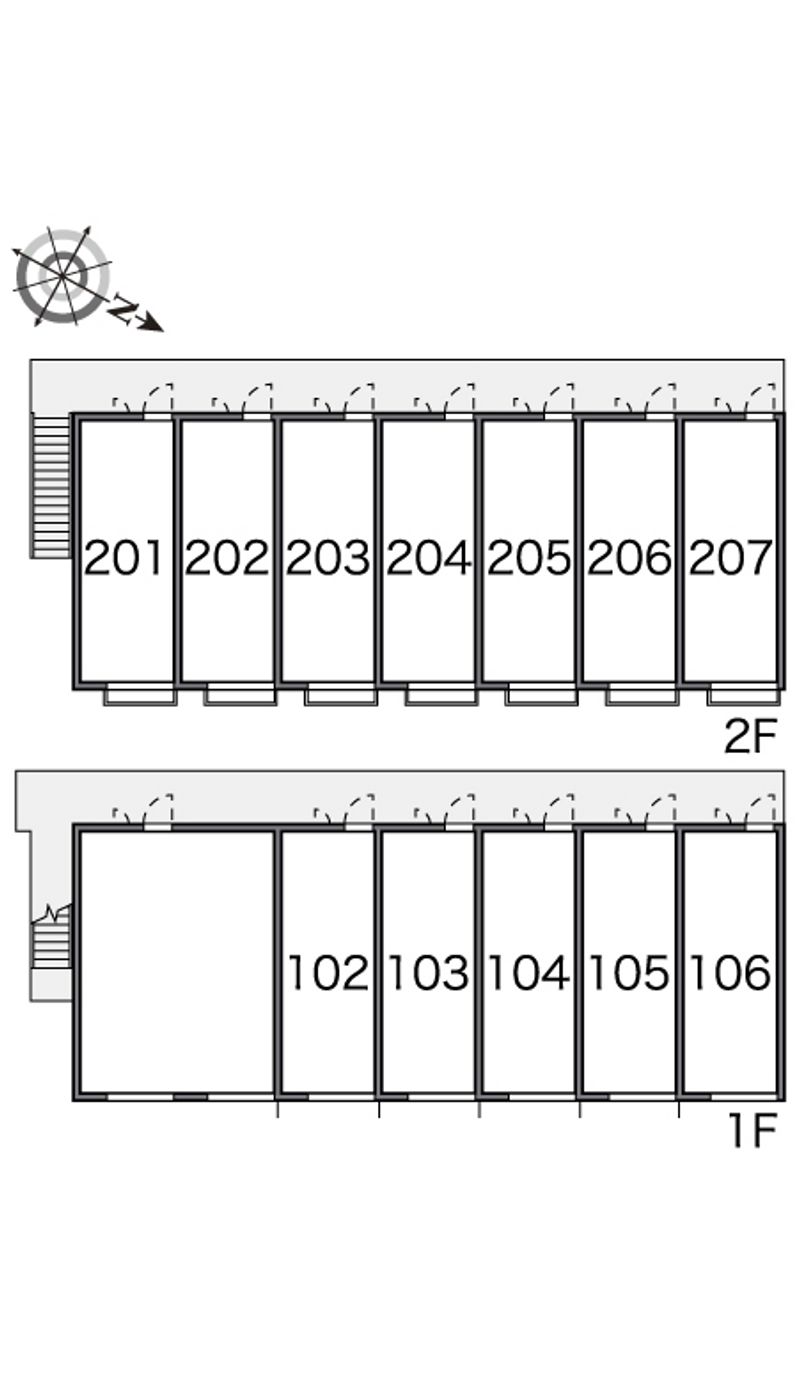 レオパレス西ノ前ハイツ 間取り配置図