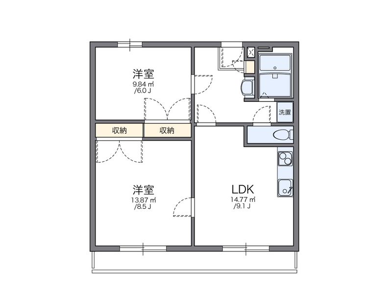 レオパレス中井町３ 間取図