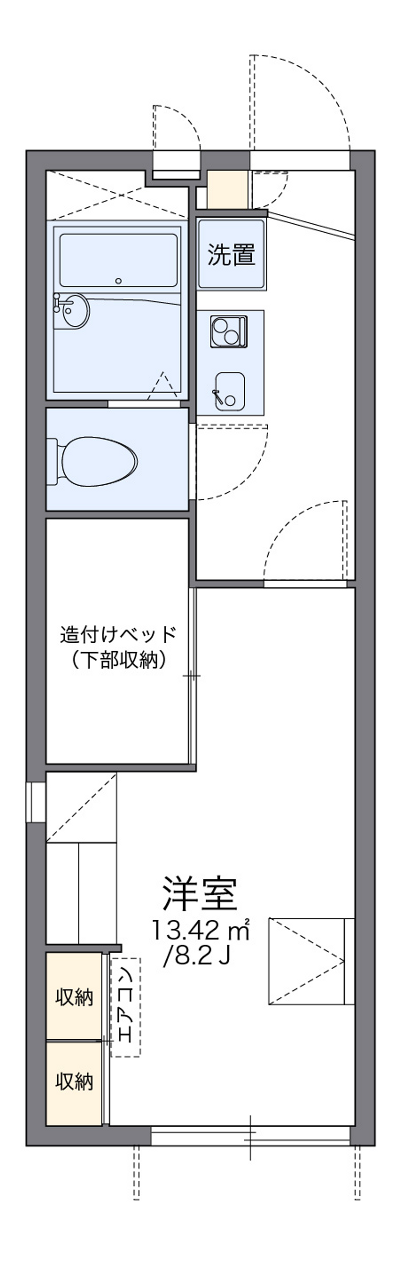 レオパレスこーぽ谷本Ⅱ 間取り