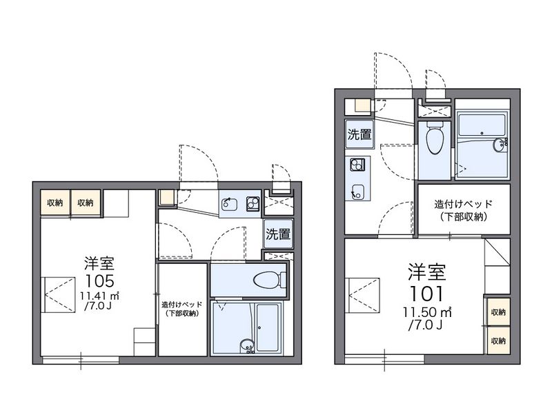 レオパレスＣＯＵＲＴ　ＤＯＬＬ 間取図