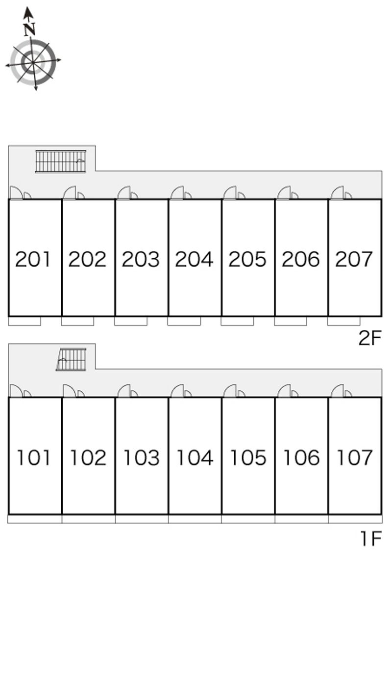 レオパレス三葛Ⅰ 間取配置図