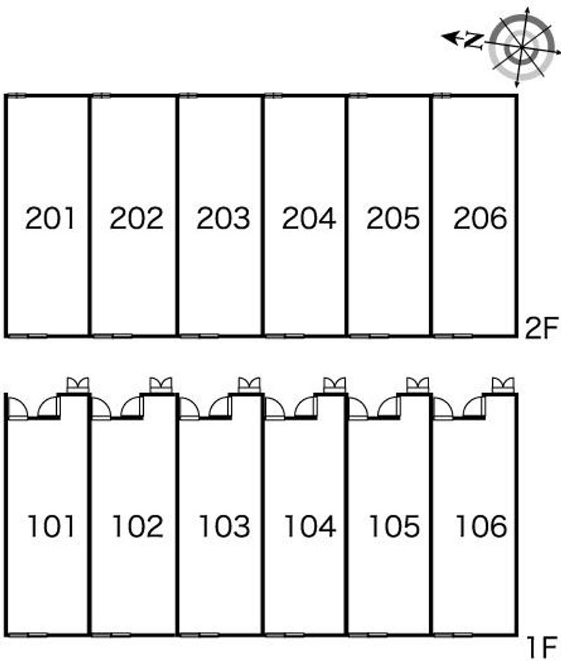 レオパレスセントポーリア 間取配置図