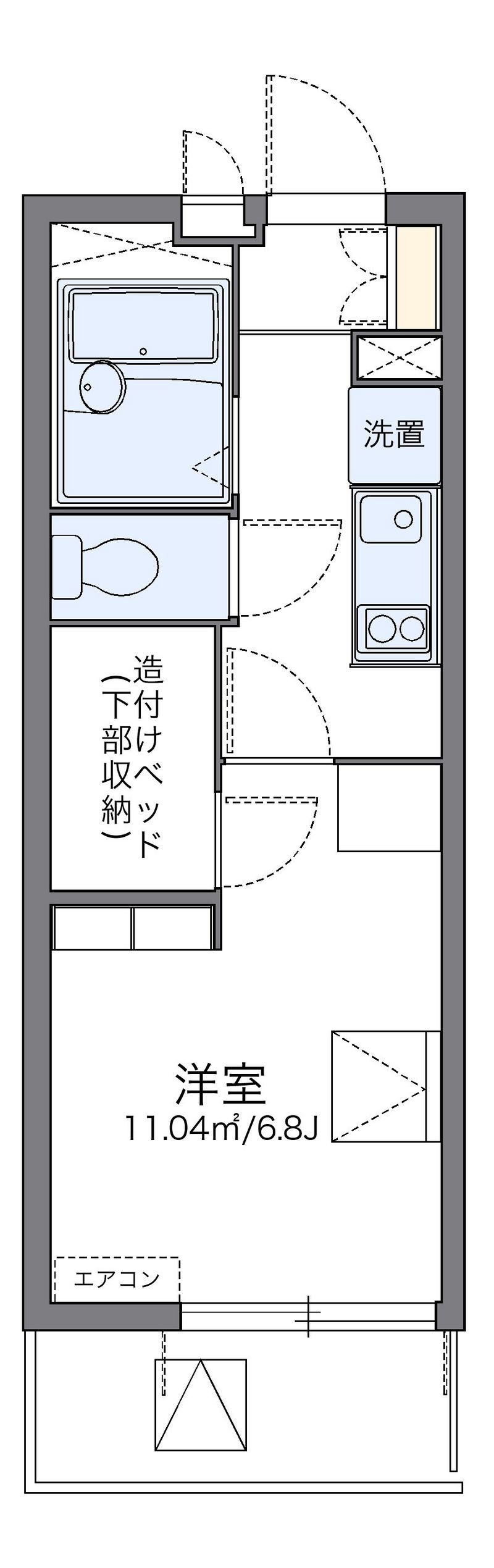 レオパレス八筋町 間取図