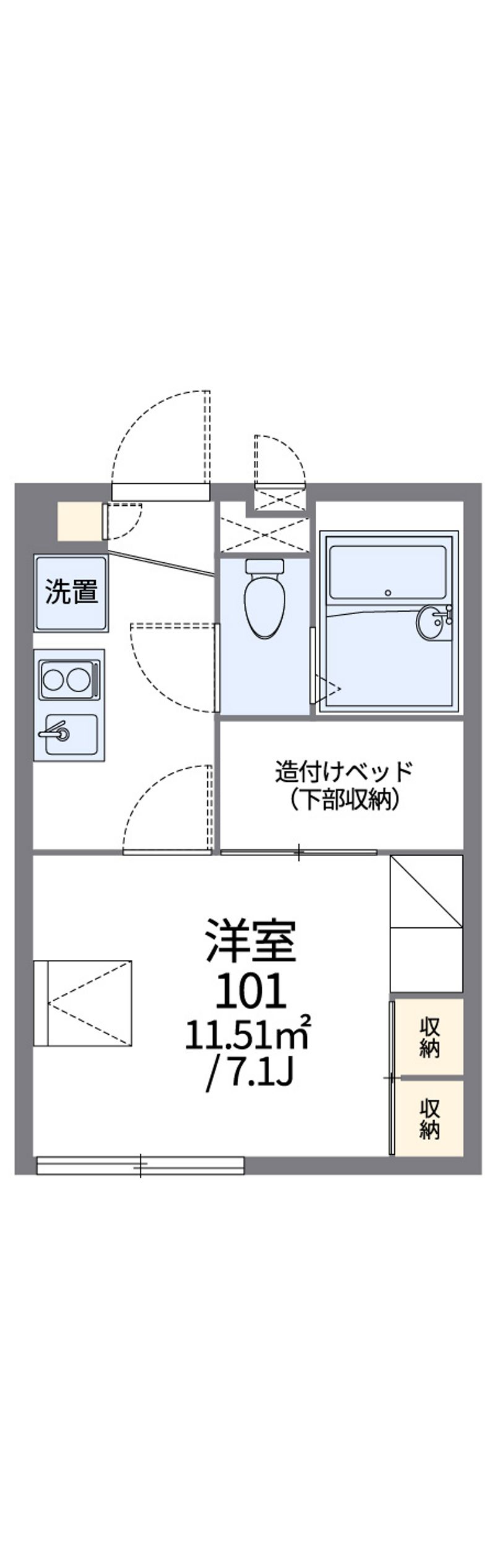 レオパレスブライト　ビューティ 間取図