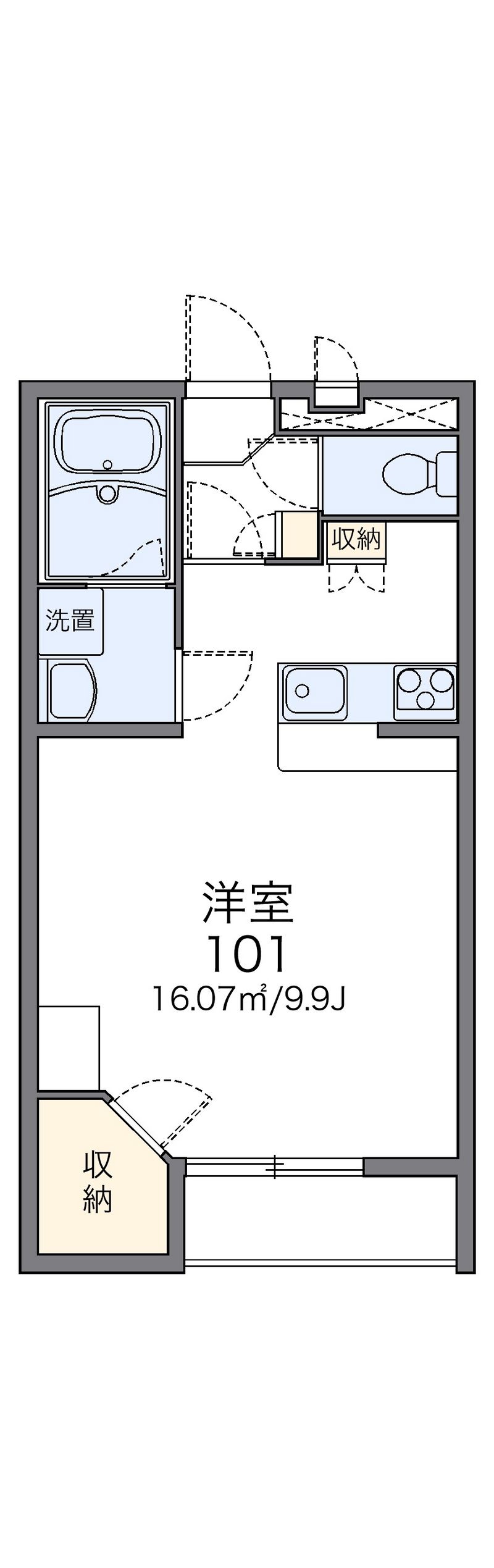 レオパレスラフィネ 間取図