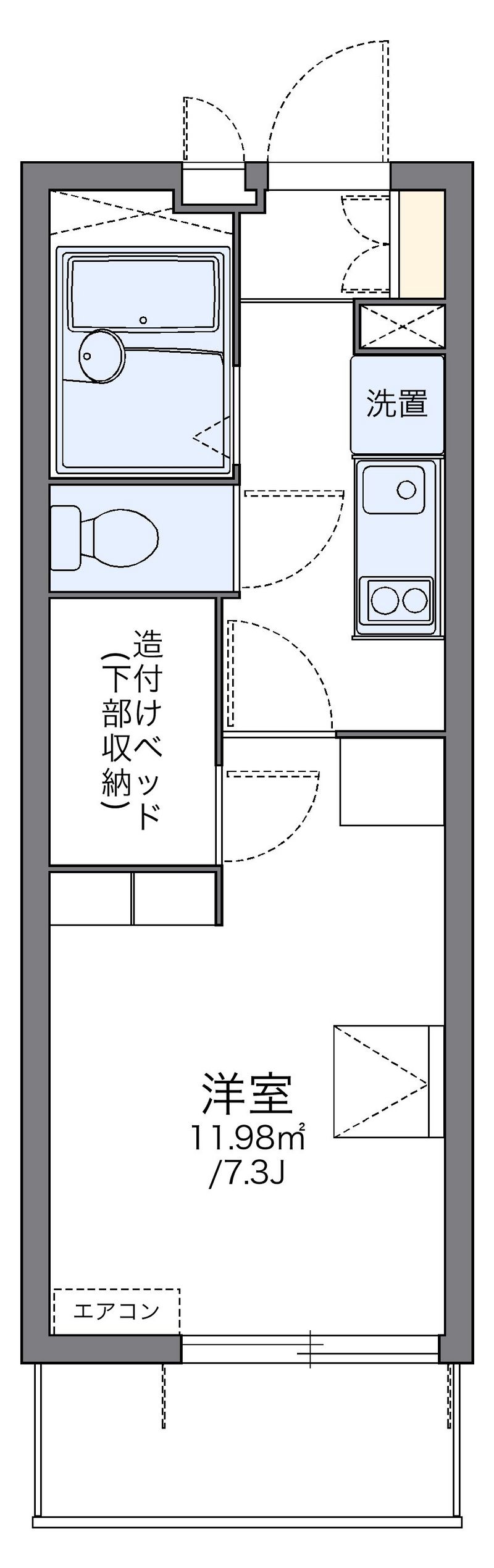 レオパレスルビナス 間取図