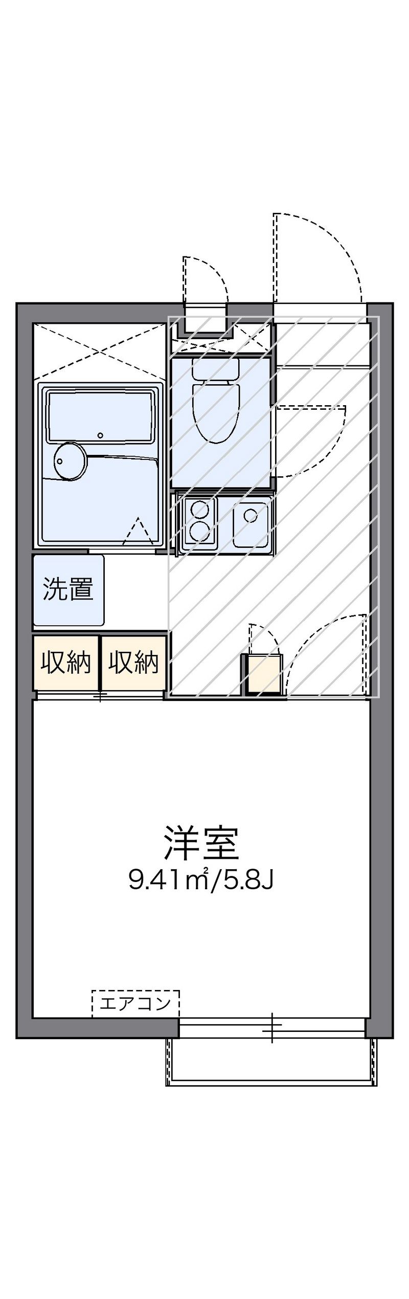 レオパレスアクティ魚崎 間取図