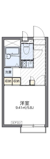 レオパレスアクティ魚崎 間取り図