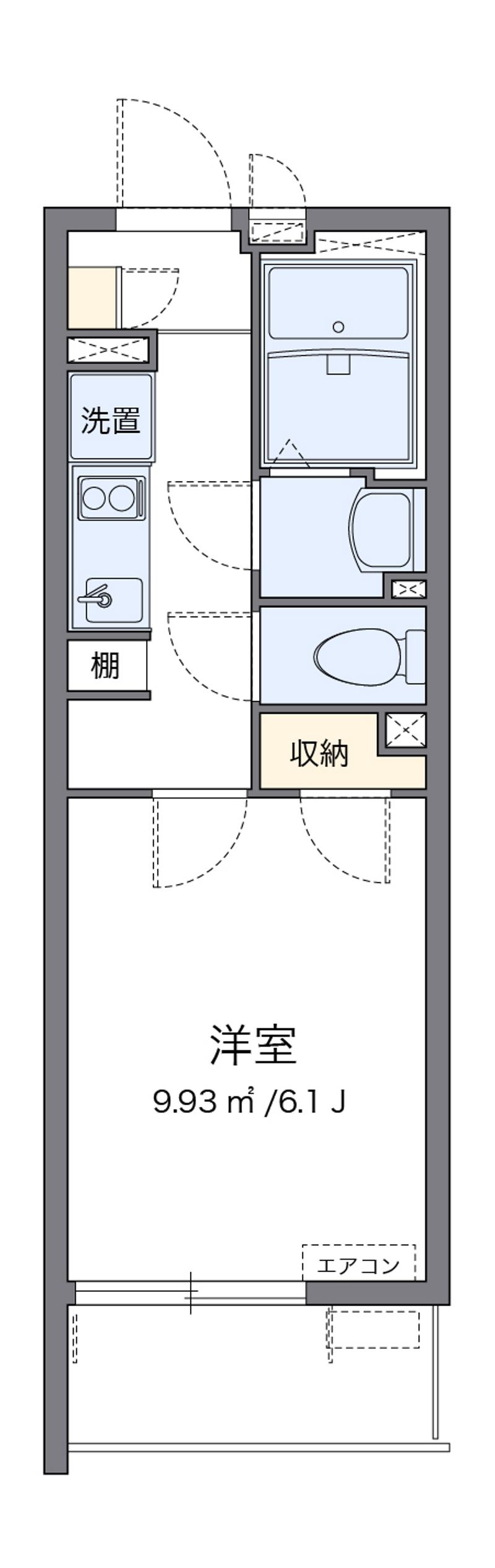 クレイノＭＩＲＡＩ 間取図