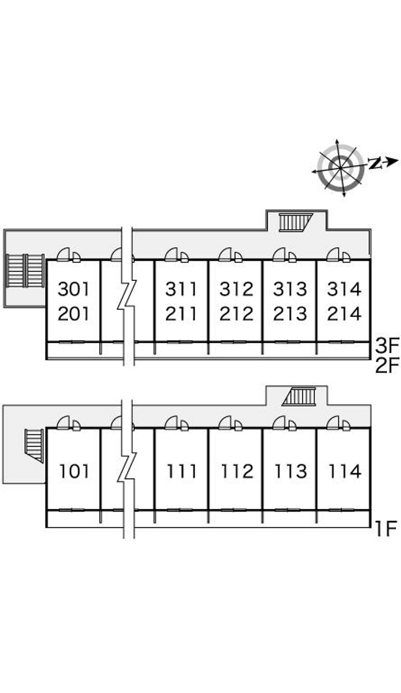 レオパレスシャンテ 間取り配置図