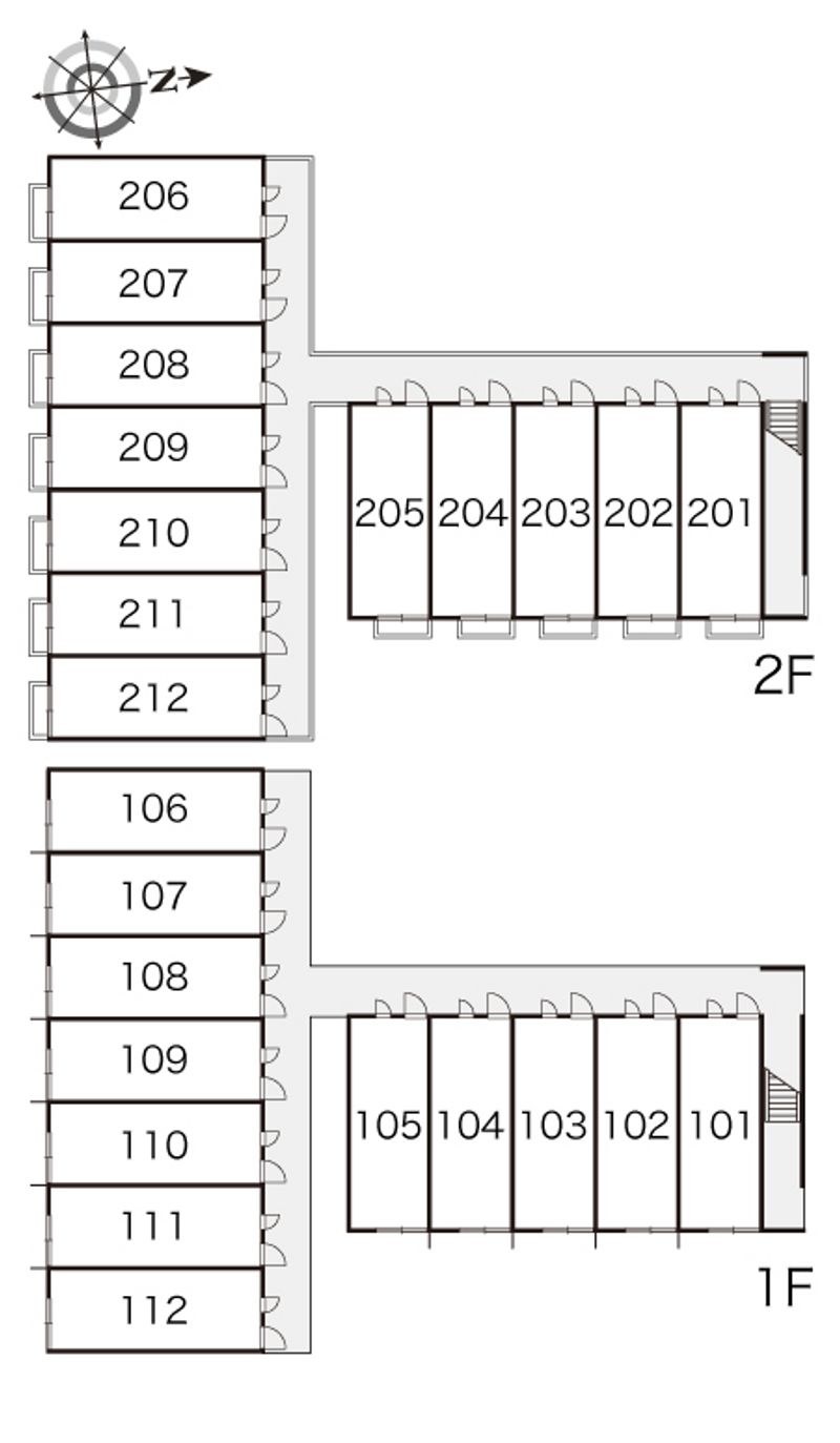 レオパレス御器所２４ 間取配置図