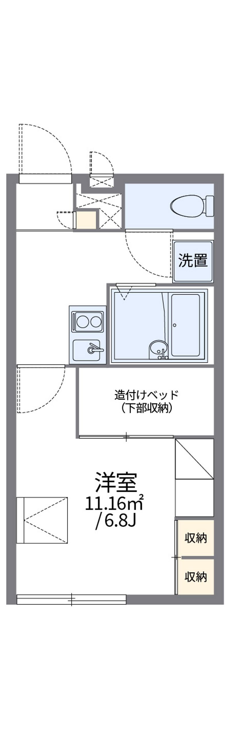 レオパレスフォレストコート大井 間取図