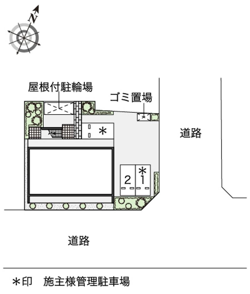 レオパレスオリーブハウスⅤ 配置図