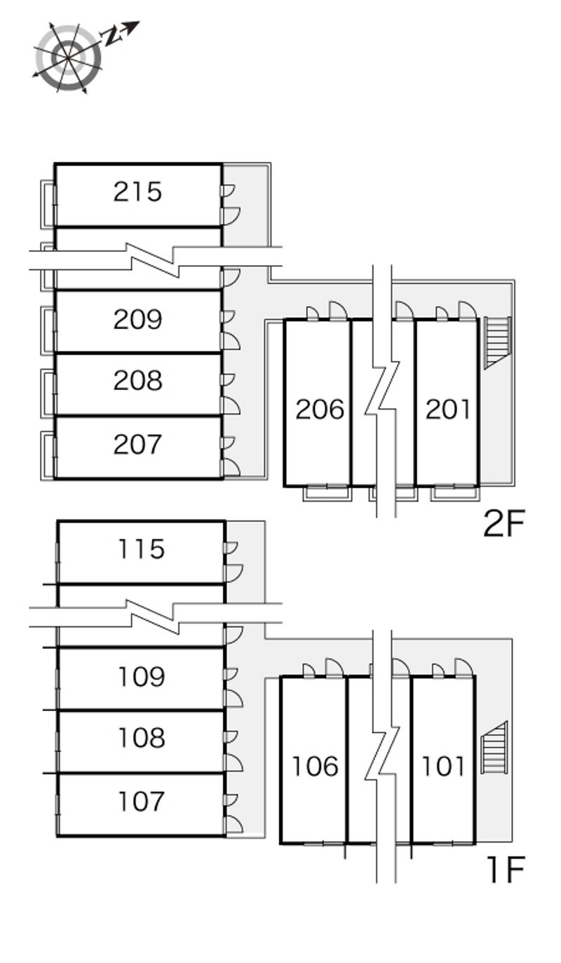 レオパレスドエル 間取配置図